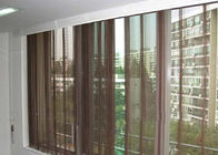Aluminum Alloy Mesh Metal Chain Curtains Straight / Bent Track Shape For Home Decor