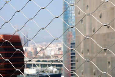 Balustrade / Railing Wire Mesh , Stainless Steel Cable Netting Wire Mesh
