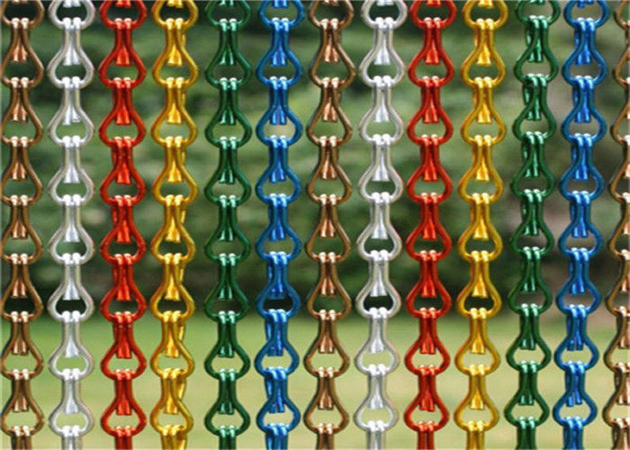 Metal Hook Link Hanging Screen Door Curtain Size Customized For Modern Decoration